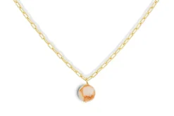 Cerita Rhodochrosite Necklace - Rhodochrosite & Gold