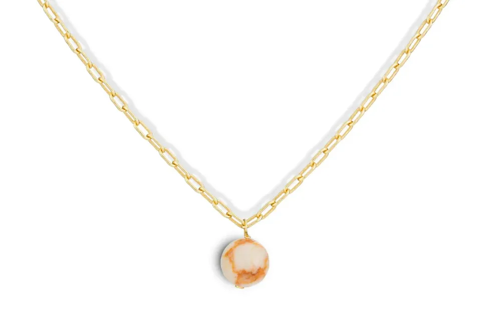 Cerita Rhodochrosite Necklace - Rhodochrosite & Gold