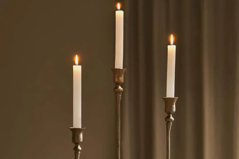 Chaipat Candlestick - Antique Brass