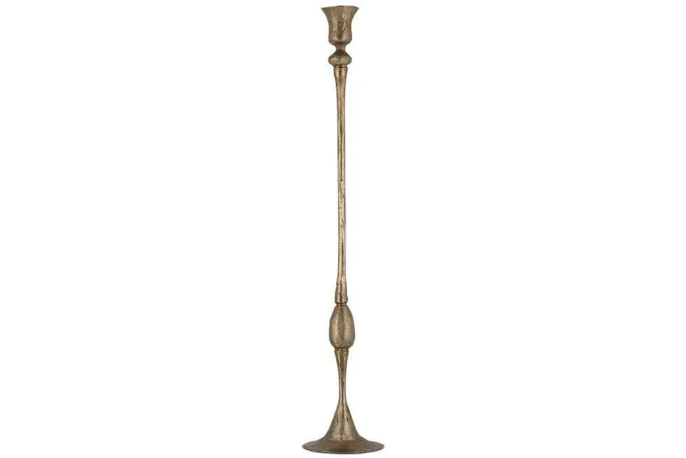 Chaipat Candlestick - Antique Brass