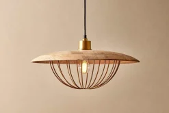 Chakai Wood & Metal Pendant - Large