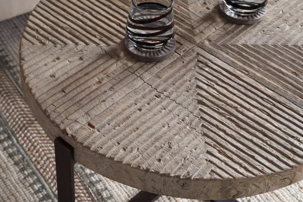 Chakala Reclaimed Wood Coffee Table - Reclaimed Wood & Iron