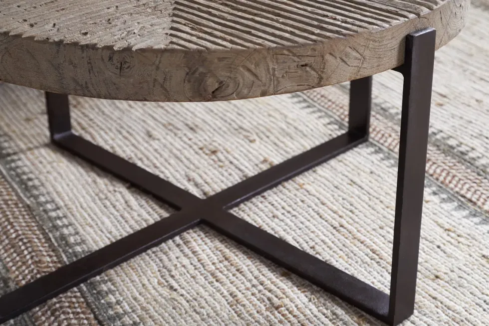 Chakala Reclaimed Wood Coffee Table - Reclaimed Wood & Iron