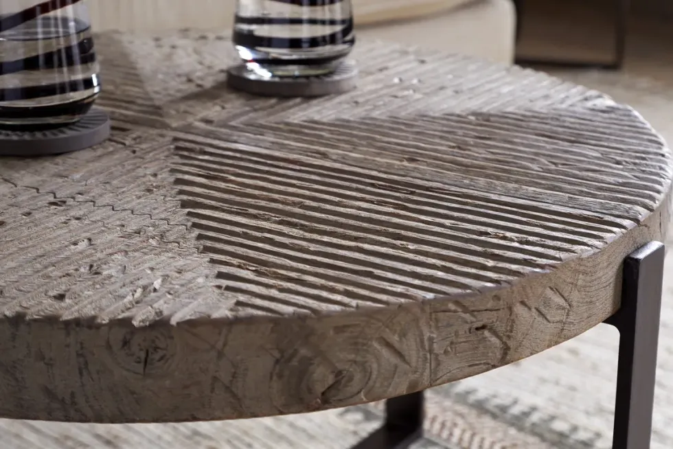 Chakala Reclaimed Wood Coffee Table - Reclaimed Wood & Iron