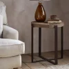 Chakala Reclaimed Wood Side Table - Reclaimed Wood & Iron