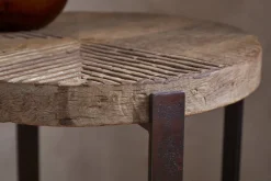 Chakala Reclaimed Wood Side Table - Reclaimed Wood & Iron