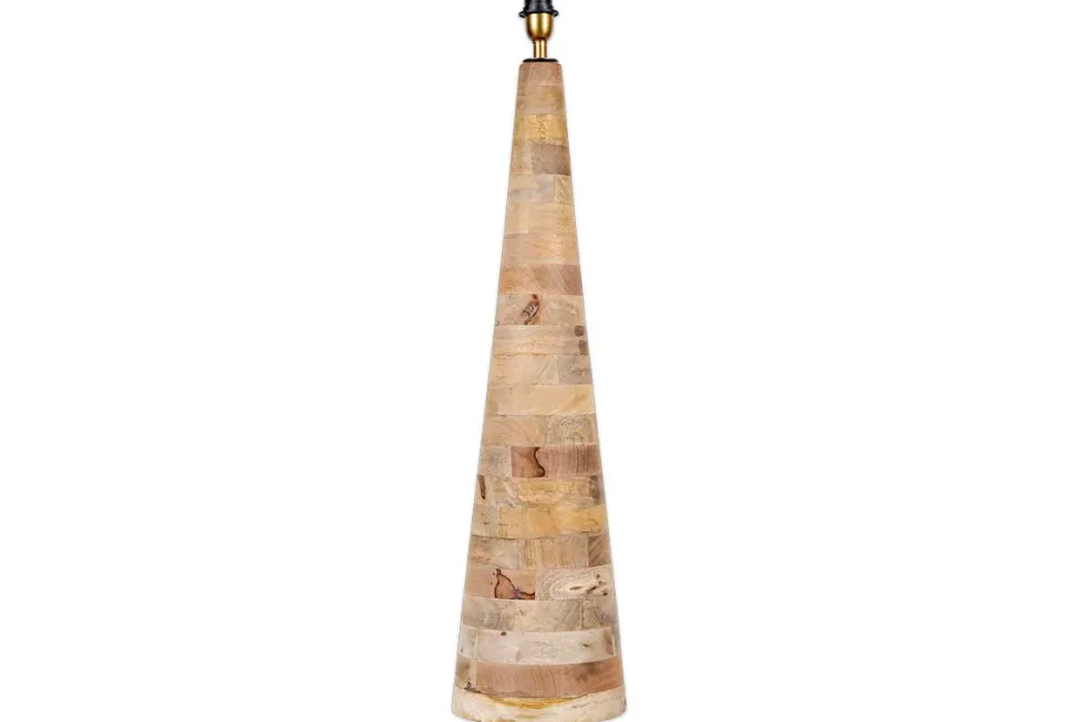 Chameli Tapered Mango Wood Floor Lamp