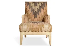 Chhavi Kilim Upholstered Armchair - Multi