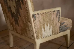 Chhavi Kilim Upholstered Armchair - Multi