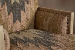 Chhavi Kilim Upholstered Armchair - Multi