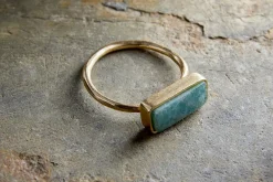 Damaia Amazonite Ring - Gold