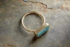 Damaia Amazonite Ring - Gold