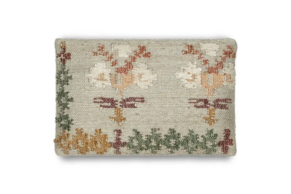 Dantri Jute & Cotton Cushion Cover - Soft Grey