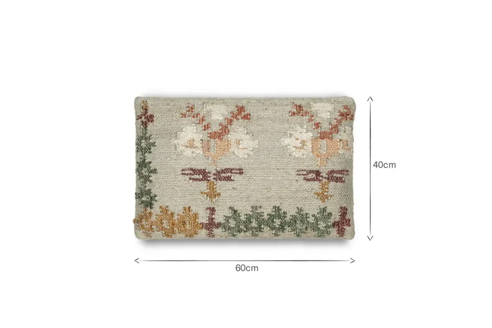 Dantri Jute & Cotton Cushion Cover - Soft Grey