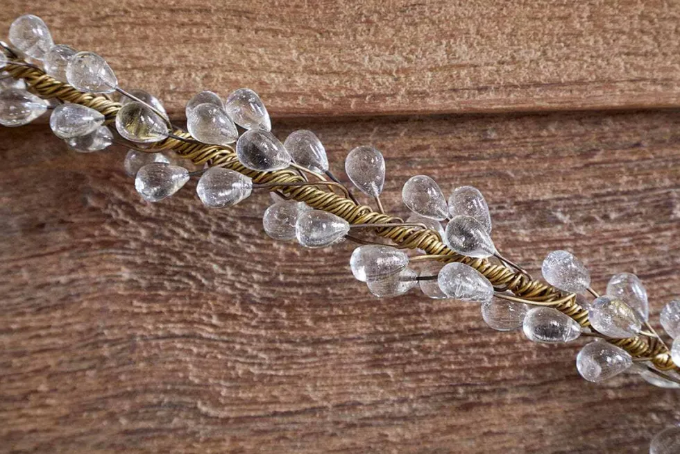 Danvi Glass Drop Garland - Brass & Clear
