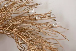 Danvi Glass Drop Wreath - Brass & Clear