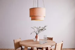 Darat Mango Wood & Jute Pendant - Natural