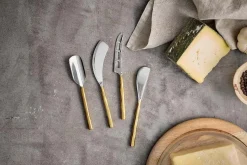 Darsa Cheese Knife Set - Brushed Gold (Set of 4)