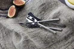 Darsa Cheese Knife Set - Brushed Silver (Set of 4)