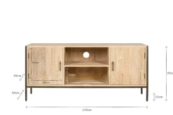 Dasai Mango Wood Media Unit