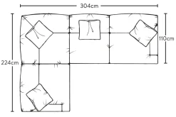 Deni Large Left Hand Corner Sofa
