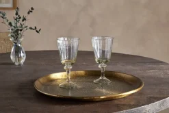 Dhanya Round Tray - Antique Brass