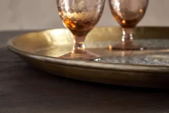 Dhanya Round Tray - Antique Brass