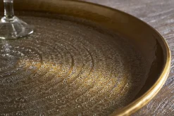 Dhanya Round Tray - Antique Brass