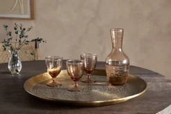 Dhanya Round Tray - Antique Brass