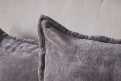 Dhara Velvet Cushion Cover - Charcoal