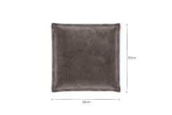 Dhara Velvet Cushion Cover - Charcoal
