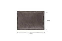 Dhara Velvet Cushion Cover - Charcoal