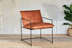 Durium Leather Lounger - Aged Tan