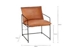 Durium Leather Lounger - Aged Tan