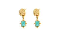 Ebbe Amazonite Earrings - Gold