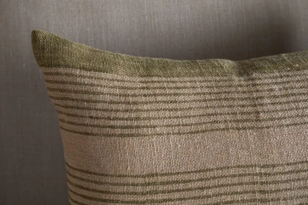 Eesha Jute Cushion Cover - Sage Green