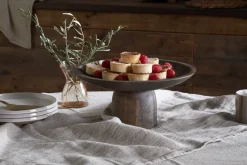 Eisha Wooden Cake Stand - Brown