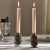 Elagalu Pine Cone Candle Stick - Rust (Set of 2)