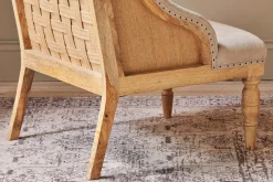 Elbu Deconstructed Linen Armchair - Stone