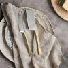 Ena Cheese Knife Set - Brushed Gold (Set of 2)