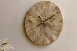 Enugu Mango Wood Clock - Natural