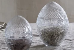 Essan Recycled Glass Opening Egg - Clear
