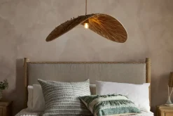 Essubi Raffia Organic Weave Pendant - Natural