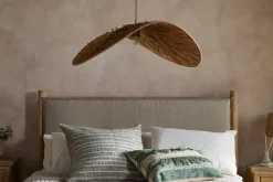 Essubi Raffia Organic Weave Pendant - Natural