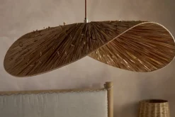 Essubi Raffia Organic Weave Pendant - Natural