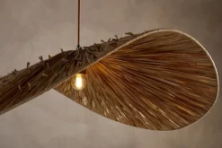 Essubi Raffia Organic Weave Pendant - Natural