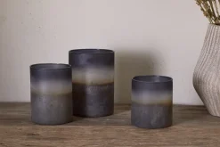 Etti Tealight Holders - Navy & Smoke