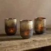 Furaha Tealight Holders - Frosted Black - Small (Set of 3)