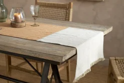 Geet Table Runner - Natural & Rust