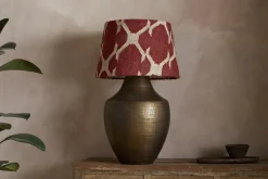 Haadu Jute Kilim Lampshade - Rust & Natural - Large